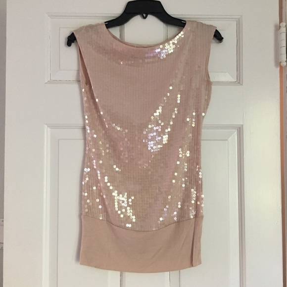 Cache sleeveless pink sequin top - Picture 1 of 3